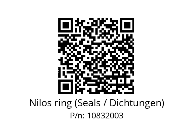   Nilos ring (Seals / Dichtungen) 10832003