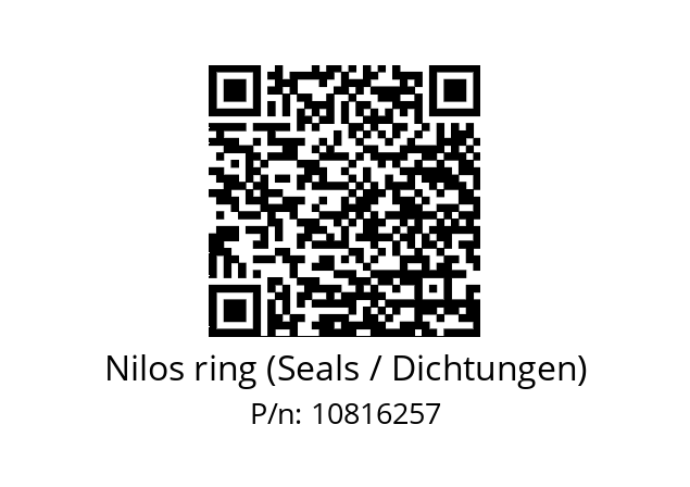  6206 IV Nilos ring (Seals / Dichtungen) 10816257