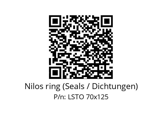   Nilos ring (Seals / Dichtungen) LSTO 70x125