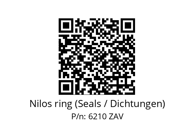   Nilos ring (Seals / Dichtungen) 6210 ZAV