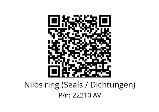   Nilos ring (Seals / Dichtungen) 22210 AV