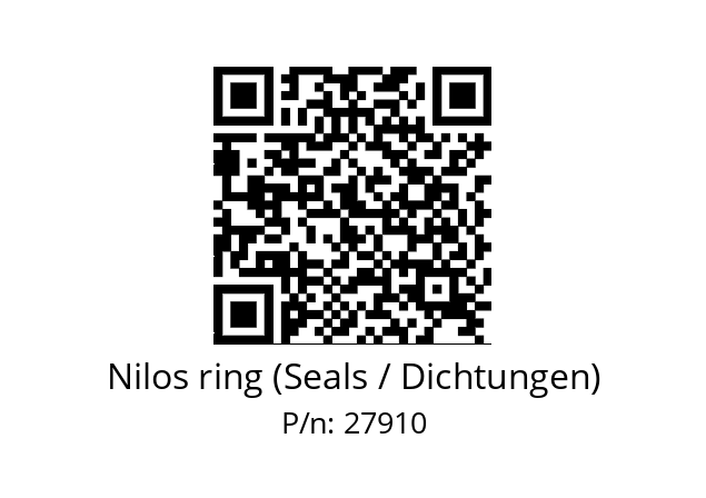   Nilos ring (Seals / Dichtungen) 27910