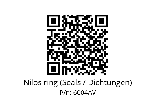   Nilos ring (Seals / Dichtungen) 6004AV