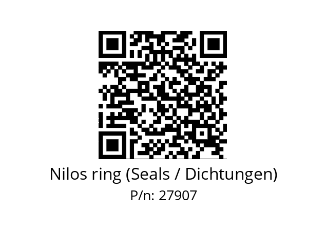   Nilos ring (Seals / Dichtungen) 27907