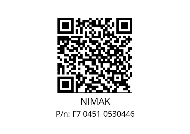   NIMAK F7 0451 0530446