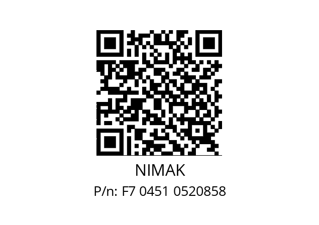   NIMAK F7 0451 0520858