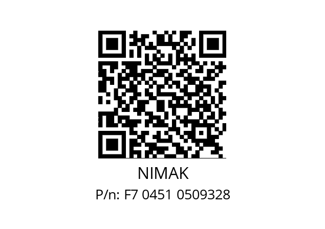   NIMAK F7 0451 0509328