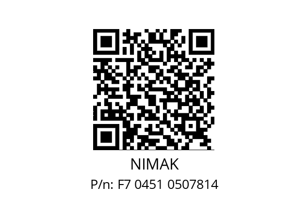   NIMAK F7 0451 0507814