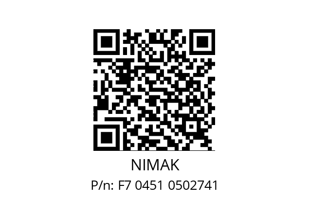   NIMAK F7 0451 0502741