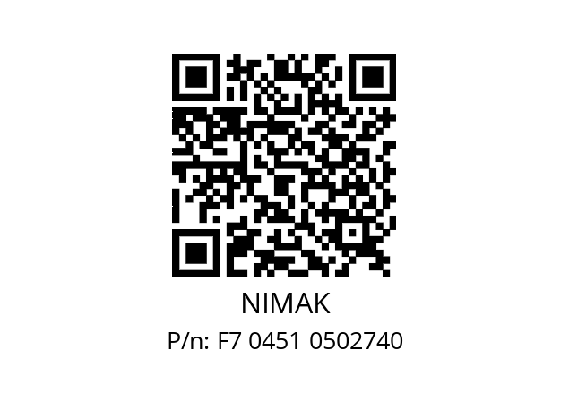   NIMAK F7 0451 0502740