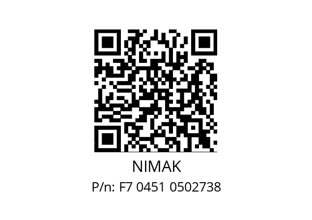   NIMAK F7 0451 0502738