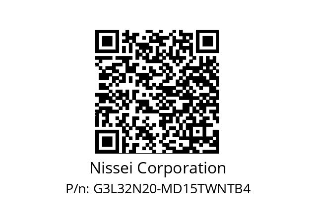   Nissei Corporation G3L32N20-MD15TWNTB4