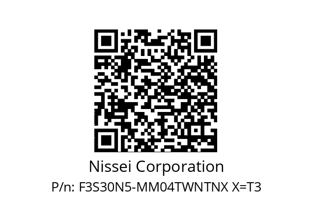   Nissei Corporation F3S30N5-MM04TWNTNX X=T3