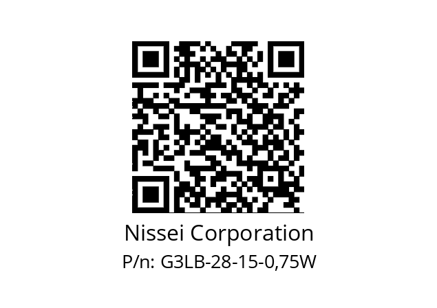   Nissei Corporation G3LB-28-15-0,75W