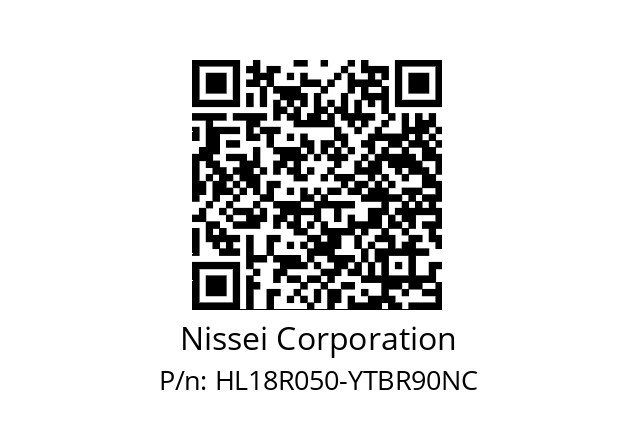   Nissei Corporation HL18R050-YTBR90NC