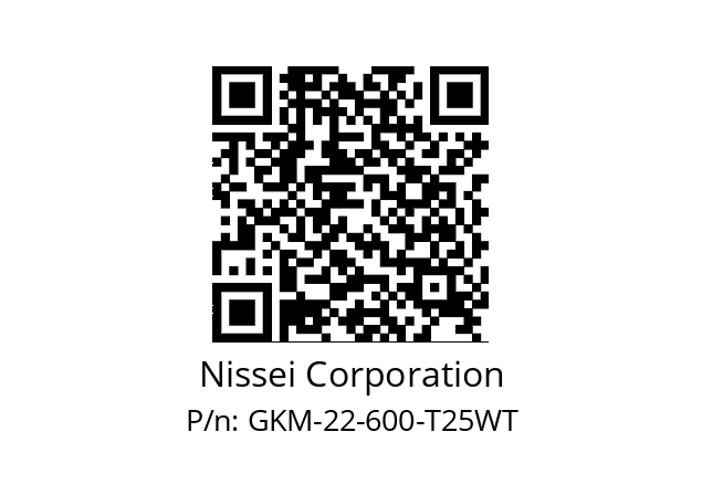   Nissei Corporation GKM-22-600-T25WT