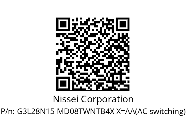   Nissei Corporation G3L28N15-MD08TWNTB4X X=AA(AC switching)