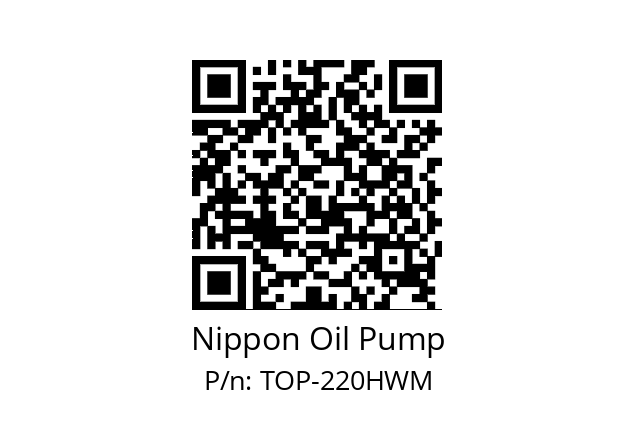   Nippon Oil Pump TOP-220HWM