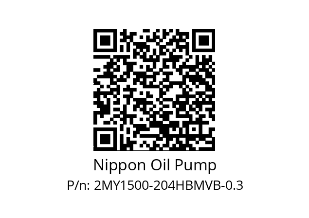   Nippon Oil Pump 2MY1500-204HBMVB-0.3