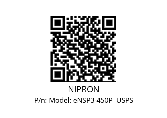   NIPRON Model: eNSP3-450P  USPS