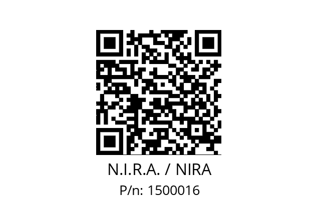   N.I.R.A. / NIRA 1500016