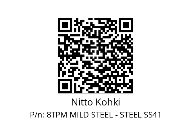   Nitto Kohki 8TPM MILD STEEL - STEEL SS41