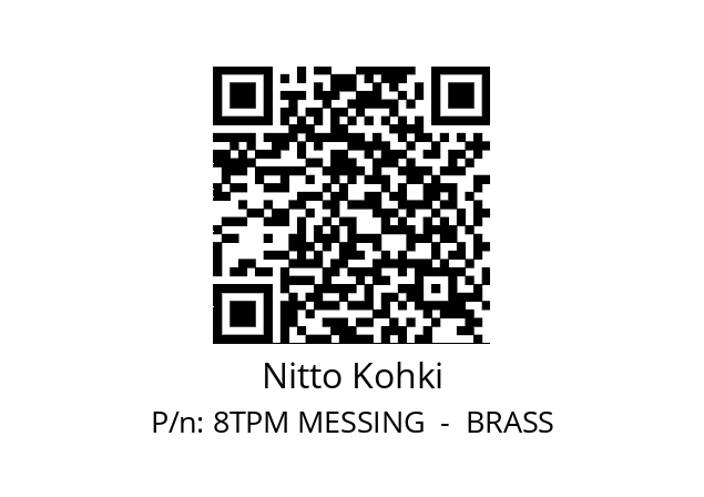   Nitto Kohki 8TPM MESSING  -  BRASS