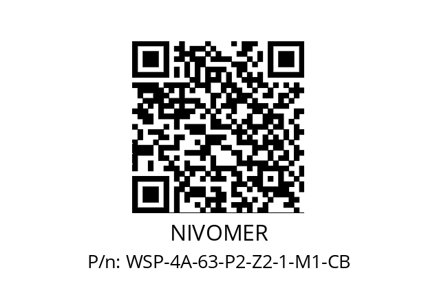   NIVOMER WSP-4A-63-P2-Z2-1-M1-CB