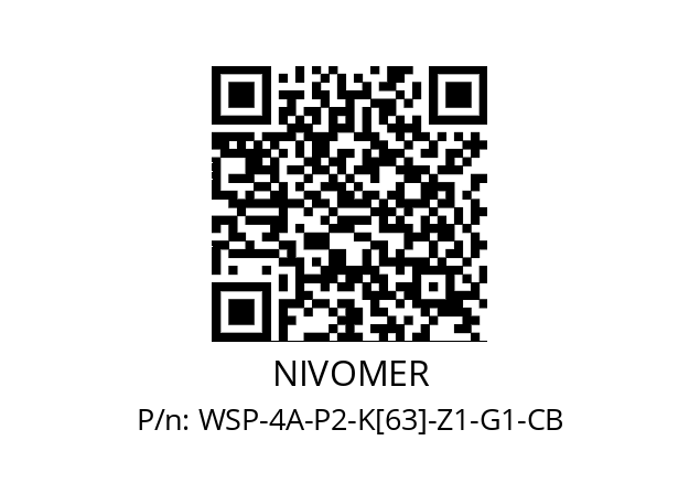   NIVOMER WSP-4A-P2-K[63]-Z1-G1-CB