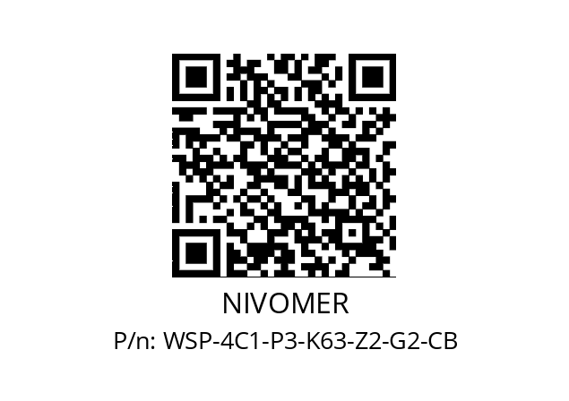   NIVOMER WSP-4C1-P3-K63-Z2-G2-CB