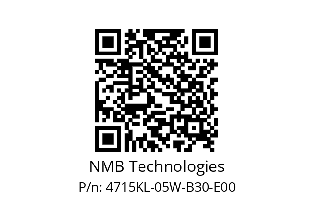   NMB Technologies 4715KL-05W-B30-E00