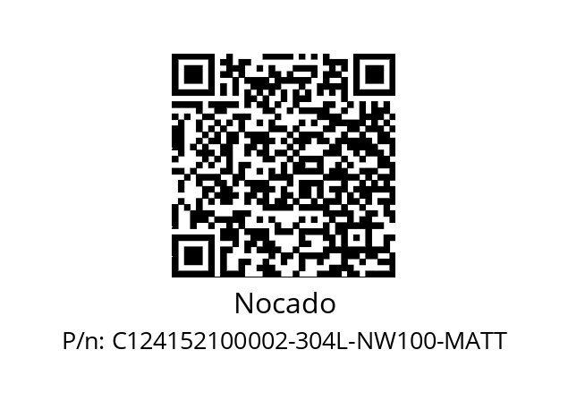   Nocado C124152100002-304L-NW100-MATT