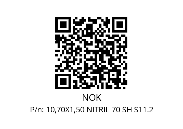   NOK 10,70X1,50 NITRIL 70 SH S11.2