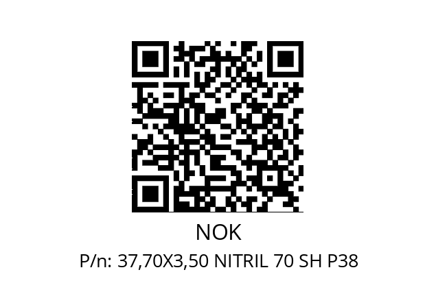   NOK 37,70X3,50 NITRIL 70 SH P38