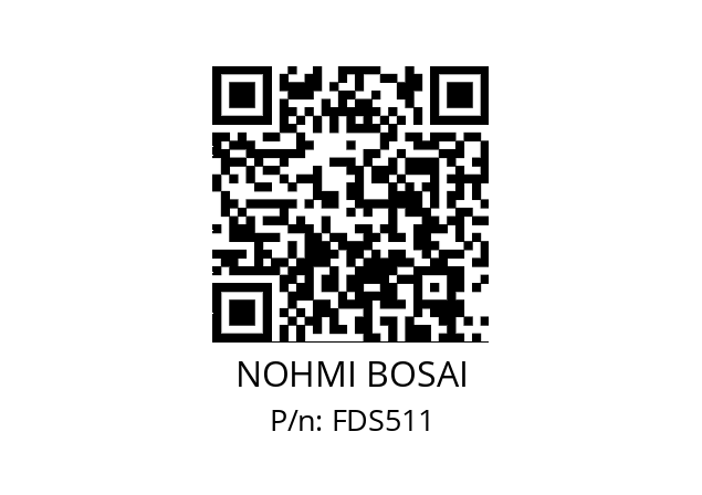   NOHMI BOSAI FDS511