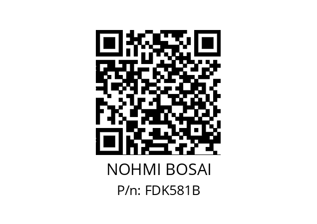   NOHMI BOSAI FDK581B