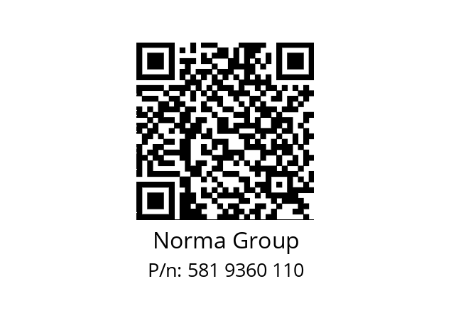   Norma Group 581 9360 110