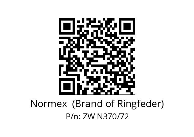   Normex  (Brand of Ringfeder) ZW N370/72