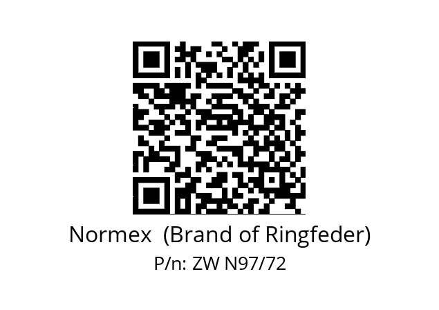   Normex  (Brand of Ringfeder) ZW N97/72