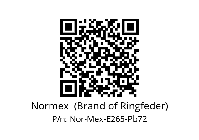   Normex  (Brand of Ringfeder) Nor-Mex-E265-Pb72