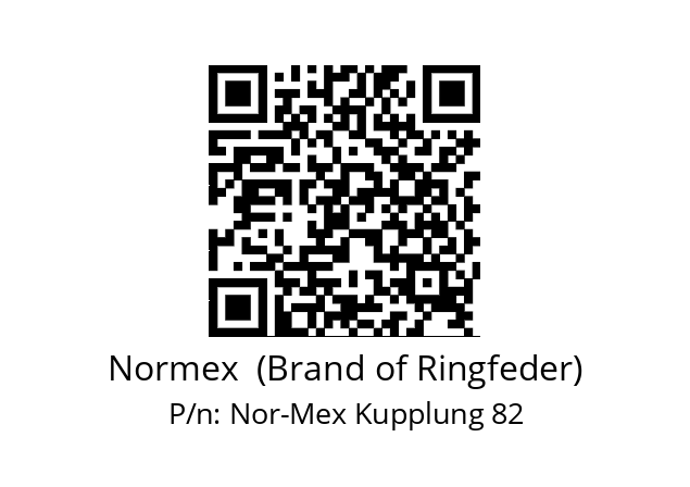   Normex  (Brand of Ringfeder) Nor-Mex Kupplung 82