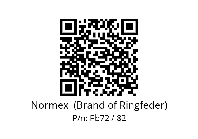   Normex  (Brand of Ringfeder) Pb72 / 82