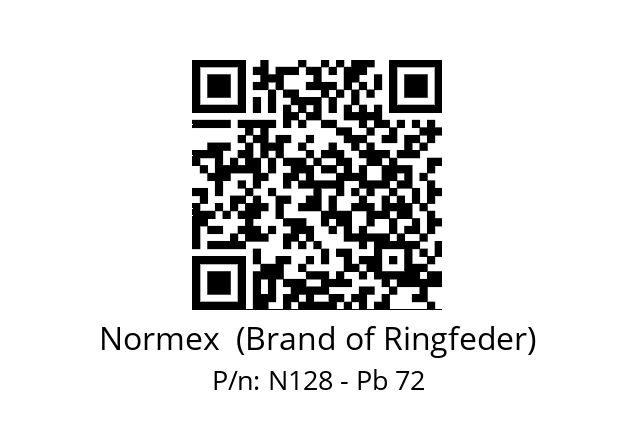   Normex  (Brand of Ringfeder) N128 - Pb 72