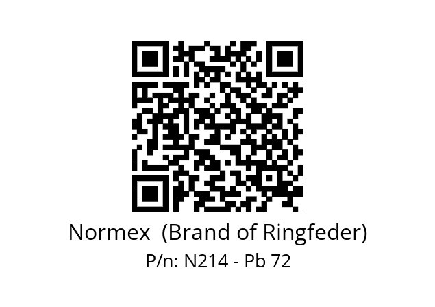   Normex  (Brand of Ringfeder) N214 - Pb 72