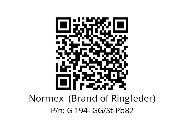   Normex  (Brand of Ringfeder) G 194- GG/St-Pb82