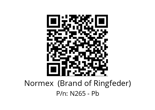   Normex  (Brand of Ringfeder) N265 - Pb