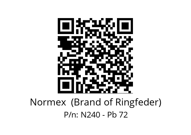   Normex  (Brand of Ringfeder) N240 - Pb 72