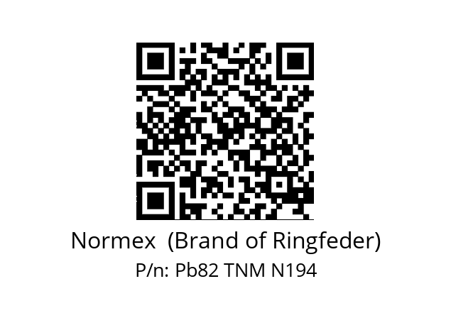   Normex  (Brand of Ringfeder) Pb82 TNM N194