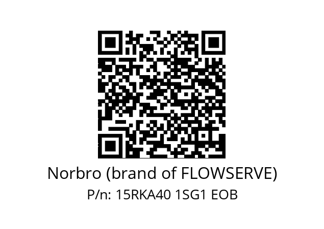   Norbro (brand of FLOWSERVE) 15RKA40 1SG1 EOB