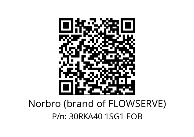   Norbro (brand of FLOWSERVE) 30RKA40 1SG1 EOB